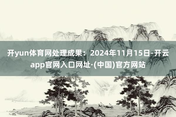 开yun体育网处理成果：2024年11月15日-开云app官网入口网址·(中国)官方网站